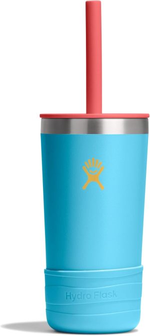 Hydro Flask Kids 12 Oz Tumbler with Lid and Straw for School - Insulated Stainless Steel in Bluejay